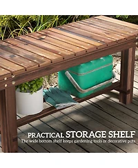 Outsunny Wooden Garden Bench Wood