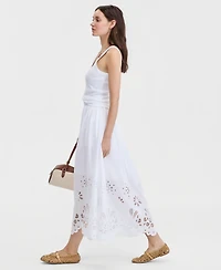 On 34th Women's Cotton Solid Eyelet Midi Skirt, Macy's Exclusive