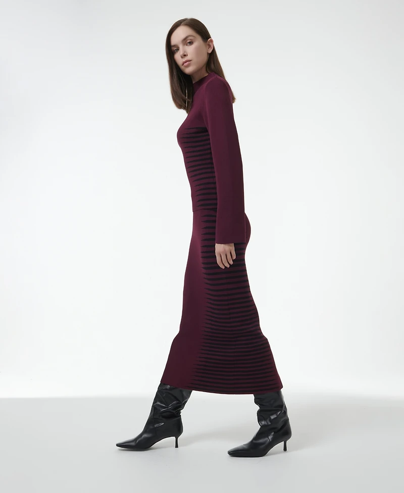 Leem Women's Jacquard Knit Fitted Top