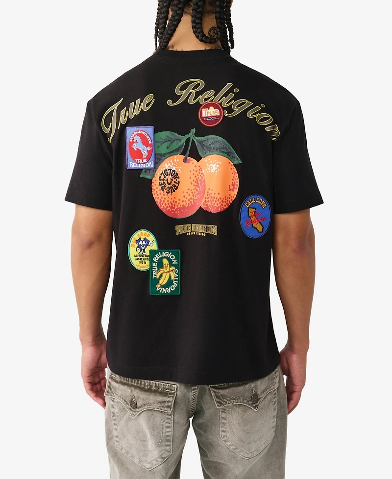 True Religion Men's Short-Sleeve Orchard Stamps T-Shirt
