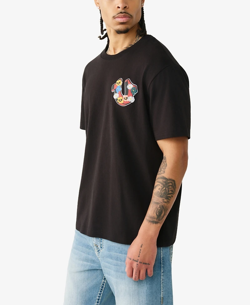 True Religion Men's Short-Sleeve Garden Horseshoe T-Shirt
