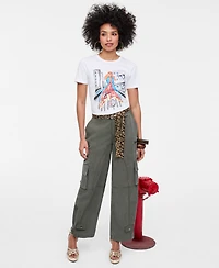 Women's Graphic-Print Cropped T-Shirt, Macy's Exclusive- Molly Rogers Capsule Collection