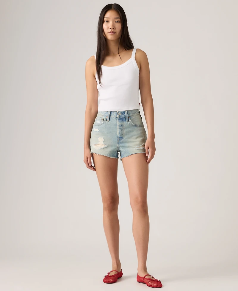 Levi's Women's 501 Button Fly High-Rise Denim Shorts