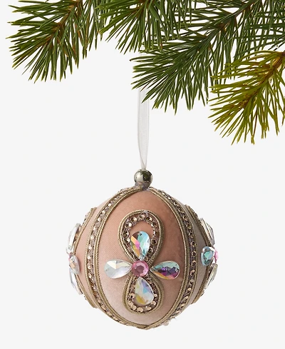 Holiday Lane Jeweled Classics Embellished Ball Ornament, Macy's Exclusive