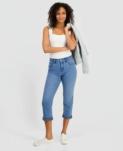 Style & Co Women's Mid-Rise Curvy Capri Jeans, Macy's Exclusive