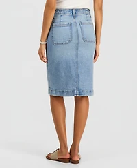 Style & Co Women's High-Rise Denim Skirt, Macy's Exclusive