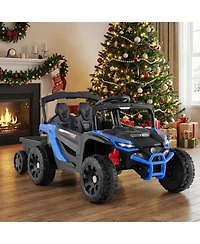 Slickblue 12V Electric Ride On Tractor with Parent Remote for Kids