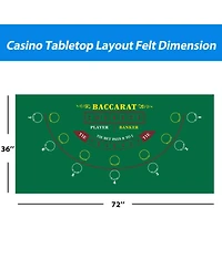 Gse Games & Sports Expert Las Vegas Style Casino Black Jack and Roulette Layout Mat with Instructions Strategy Chart