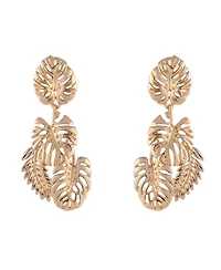 Rachel Rachel Roy Gold Tone Leaf Drop Earrings