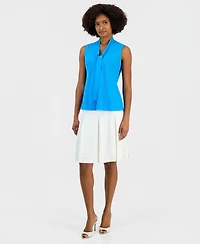 Kasper Women's Sleeveless Tie-Neck Top
