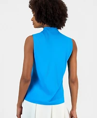 Kasper Women's Sleeveless Tie-Neck Top