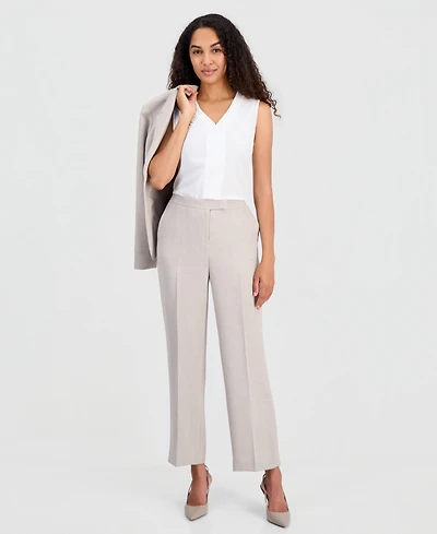 Kasper Petite Mid-Rise Full Length Trouser Pants