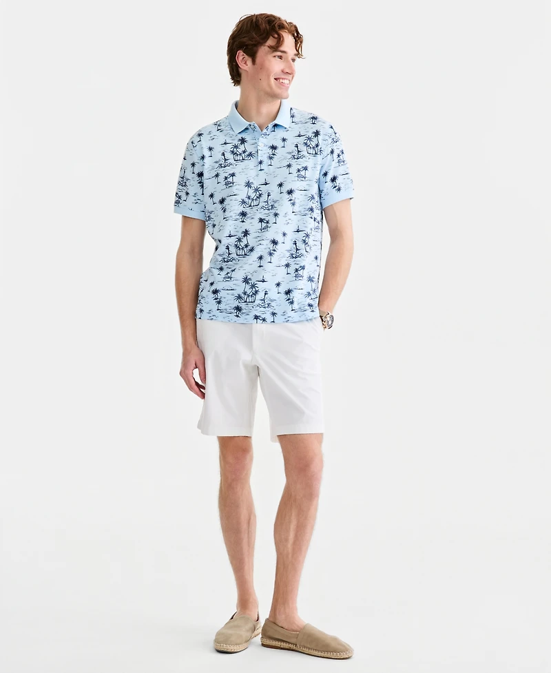 Club Room Men's Tropical Scene Toile Pique-Knit Polo, Macy's Exclusive - Print