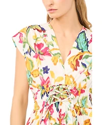 CeCe Women's V-Neck Multi Tie Mini Dress