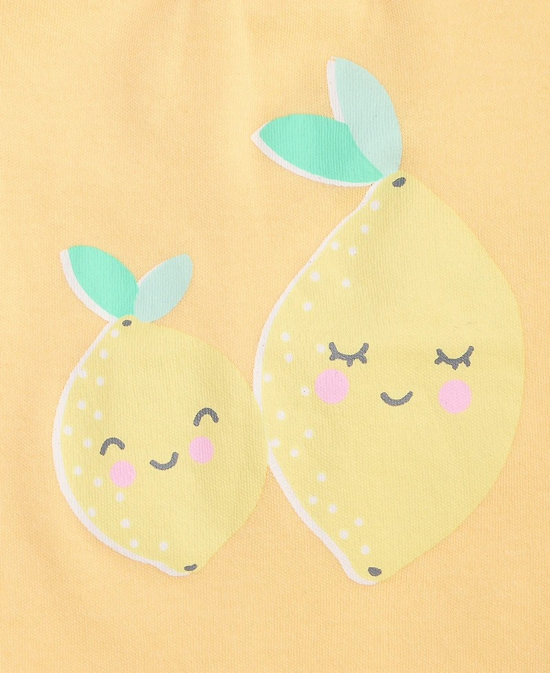 First Impressions Baby Girls' 3M-24M Mix and Match Lemon-Print Flutter-Sleeve T-Shirt, Macy's Exclusive