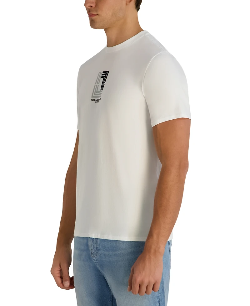 Karl Lagerfeld Paris Men's Regular-Fit Round Neck T-Shirt