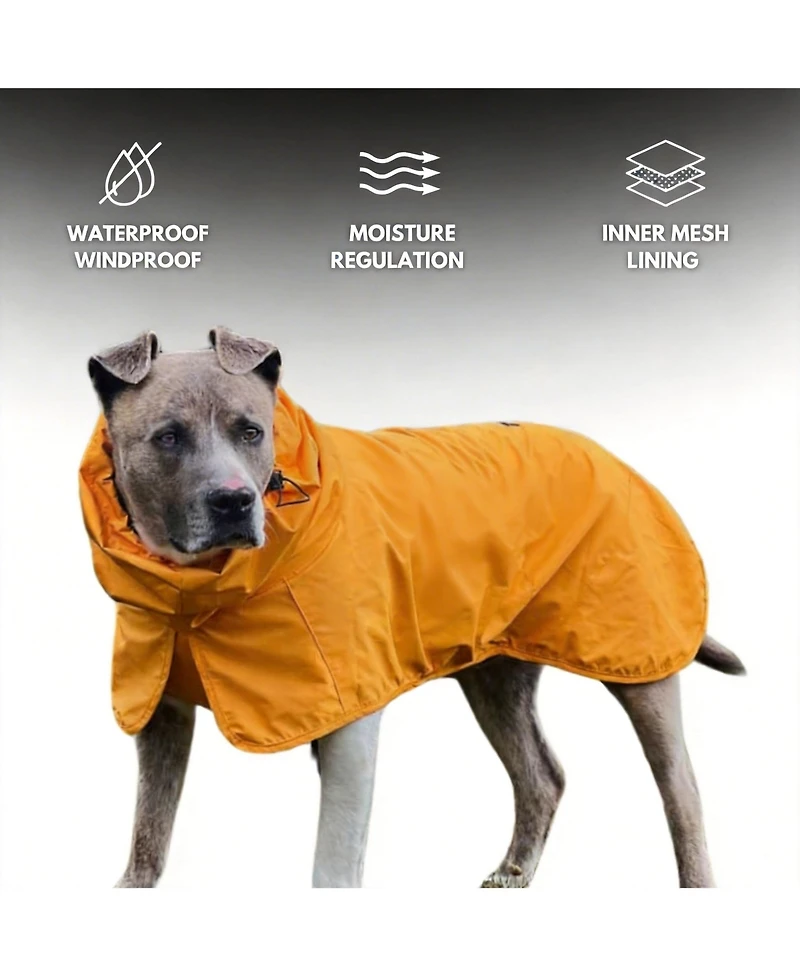 Aronkl Dog Raincoat - Waterproof, Windproof, Reflective, Breathable, Coverage