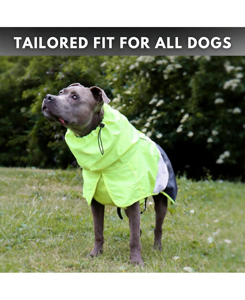 Aronkl Dog Raincoat - Waterproof, Windproof, Reflective, Breathable, Coverage