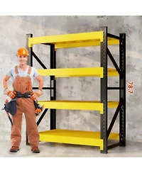 Yigii Metal Garage Shelving, Adjustable, Easy Assembly