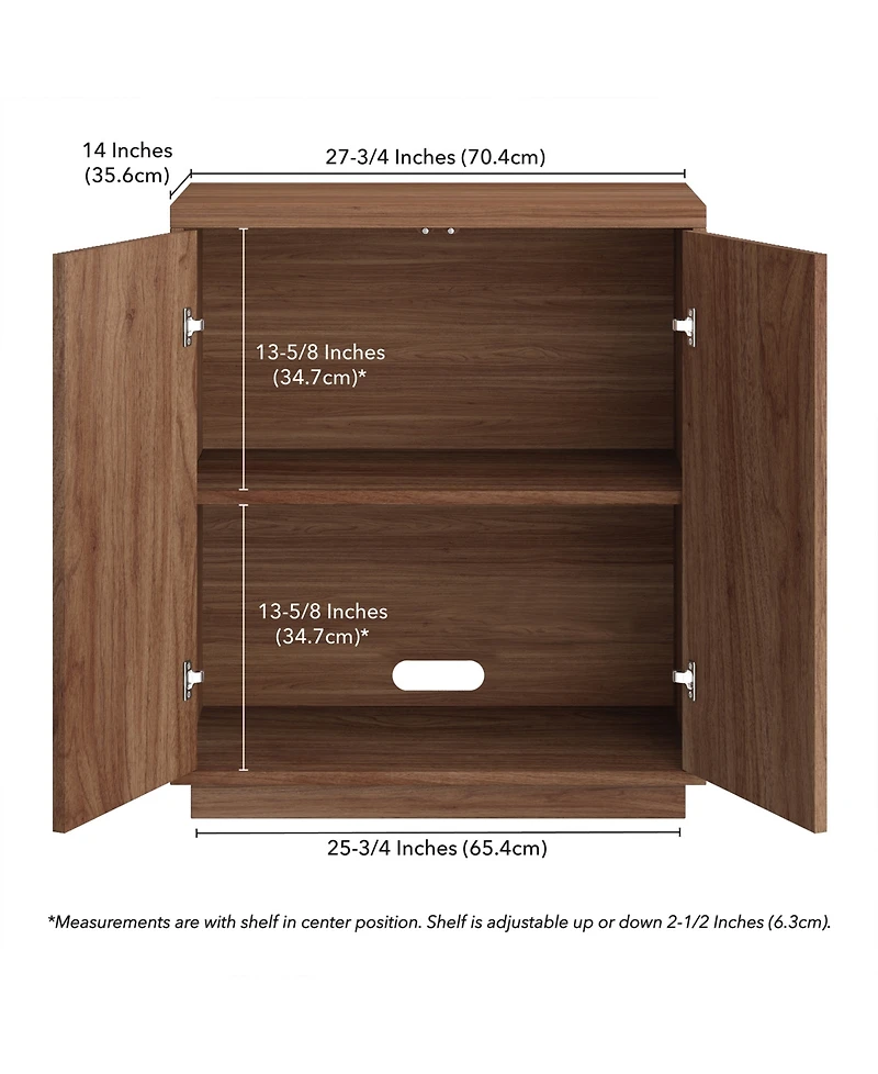 Hudson & Canal Alston 28" Wide Rectangular Fluted Accent Cabinet