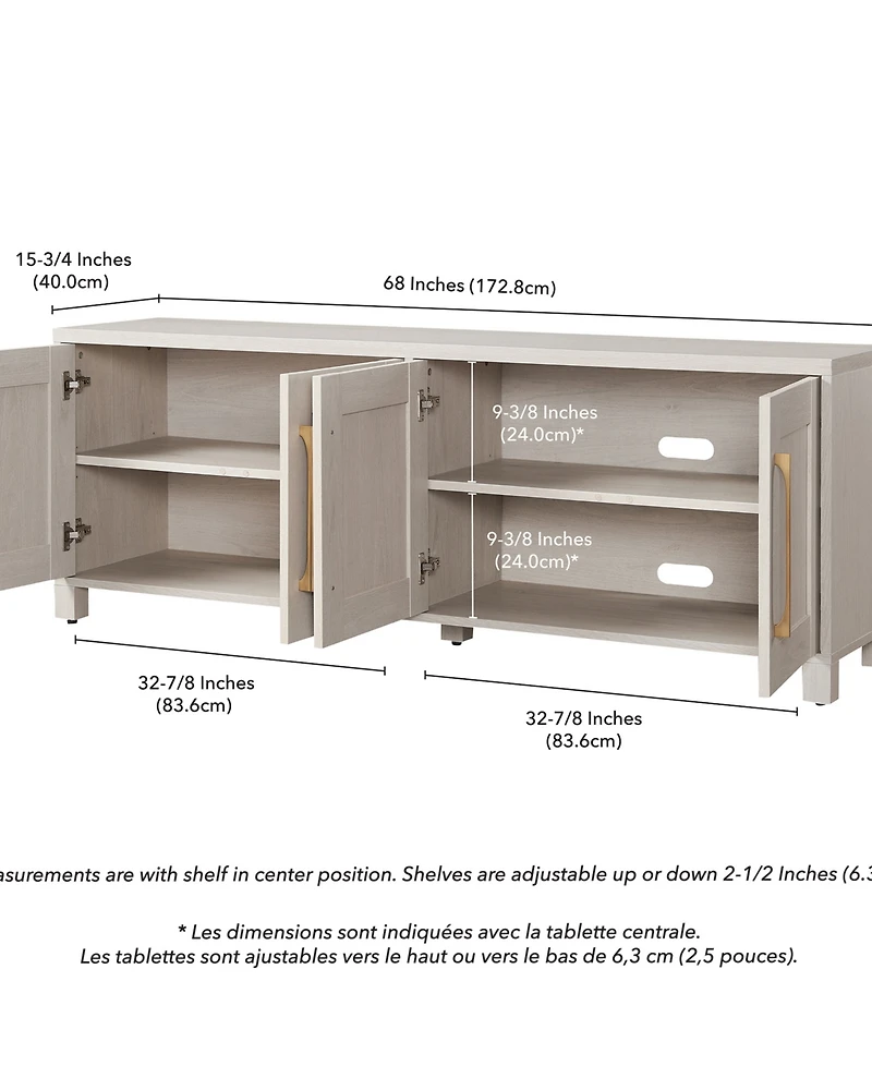 Hudson & Canal Chabot Rectangular Tv Stand for Tv's Up to 75"