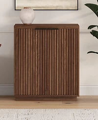 Hudson & Canal Mansfield 28" Wide Rectangular Fluted Accent Cabinet