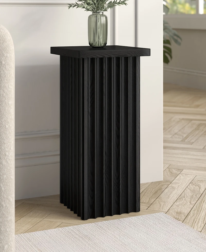 Hudson & Canal Bourne 22" Wide Square Fluted Side Table