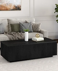Hudson & Canal Reyes 48" Wide Rectangular Fluted Coffee Table