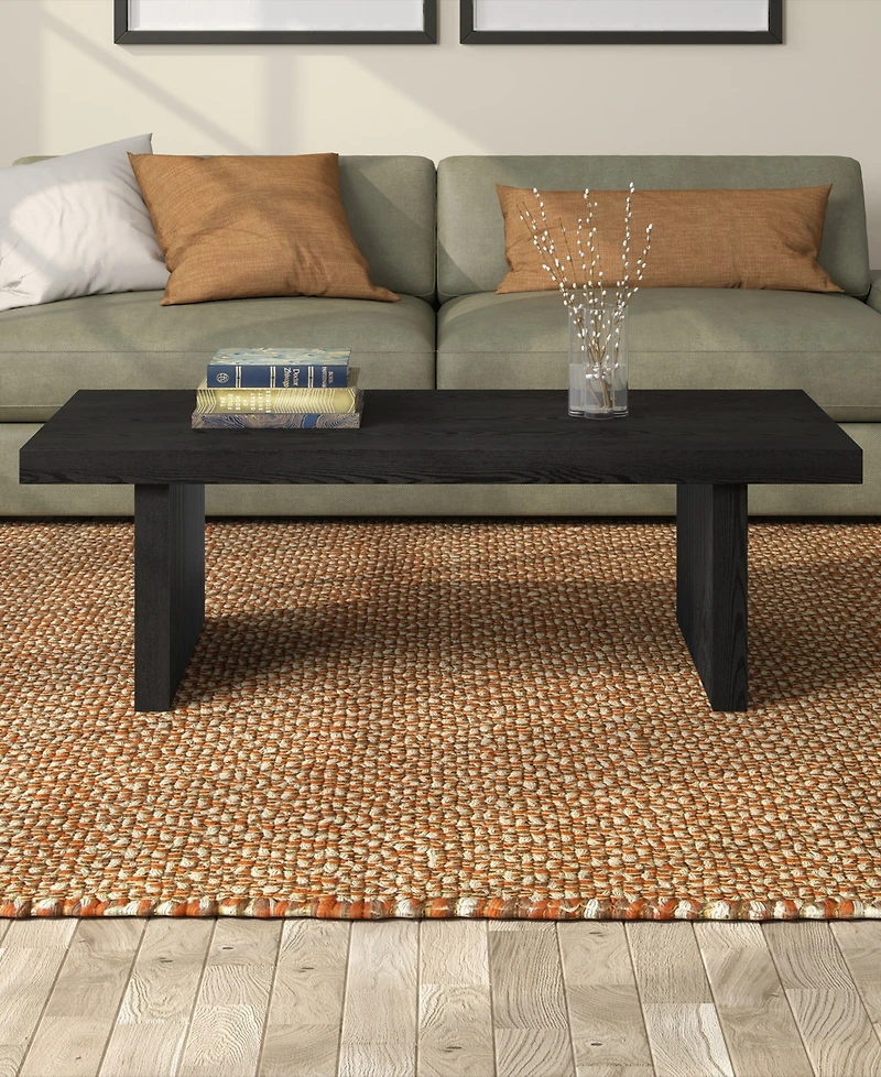 Hudson & Canal Soren 48" Wide Rectangular Fluted Coffee Table