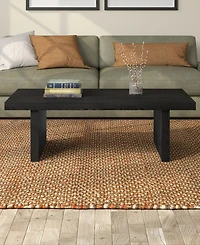 Hudson & Canal Soren 48" Wide Rectangular Fluted Coffee Table