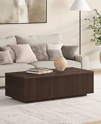 Hudson & Canal Reyes 48" Wide Rectangular Fluted Coffee Table