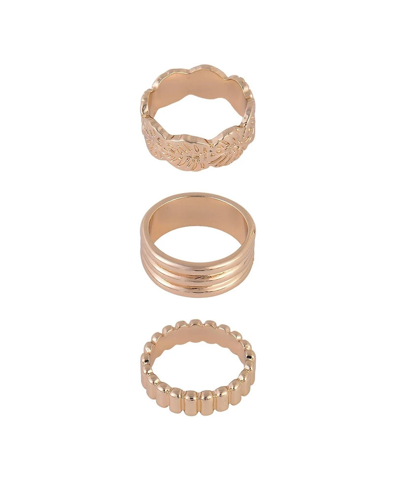 Rachel Rachel Roy 3 Piece Ring Set