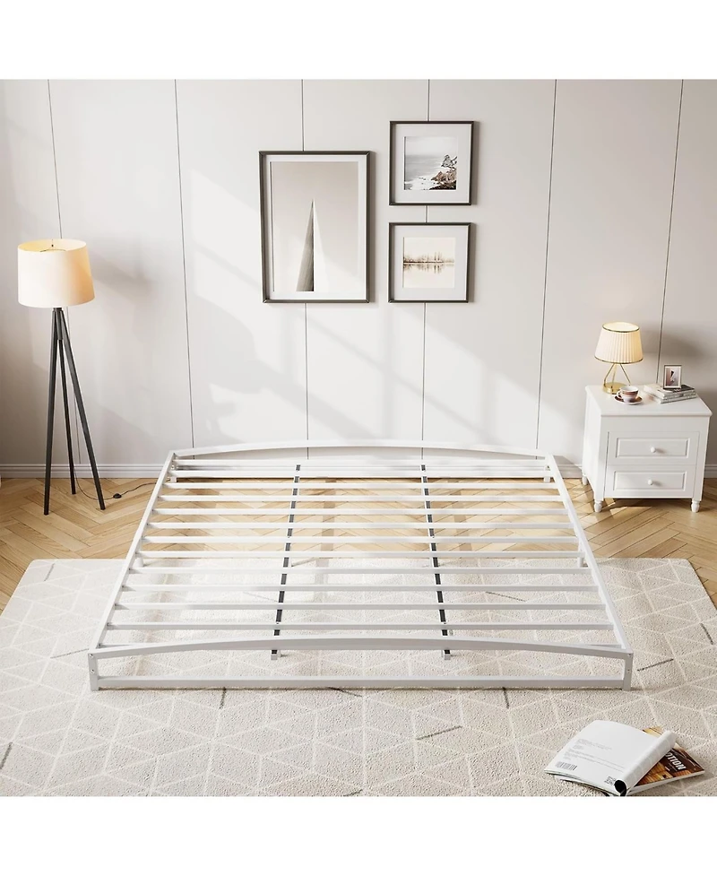 gaomon King Low Bed Frame 6 Inch Heavy Duty Metal Platform Mattress Foundation Noise-Free No Box Spring Easy Assembly