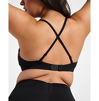 Siella Women's Cotton No-Show V-Scoop Bra