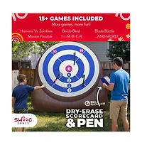 Swooc Xl Bull Hawker | Giant Axe Darts (Over 8ft Tall) w/ 15+ Games | Axe Throwing Game for Backyard w/ Air Pump | Outdoor Fun