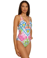 Becca Women's Mijas Gia Scoop Neck One-Piece Swimsuit