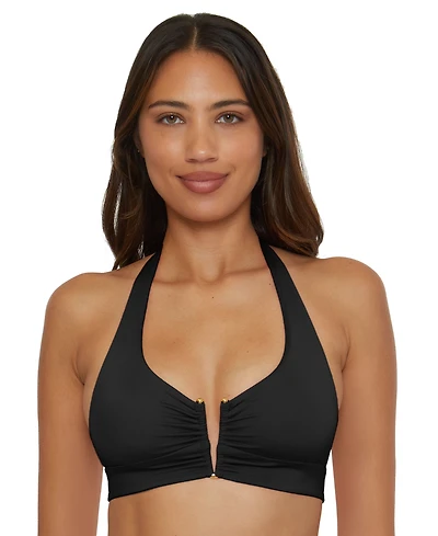 Becca Women's V-Neck Halter Swim Top