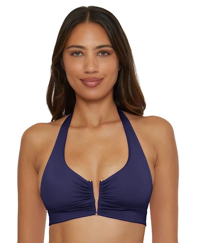 Becca Women's V-Neck Halter Swim Top