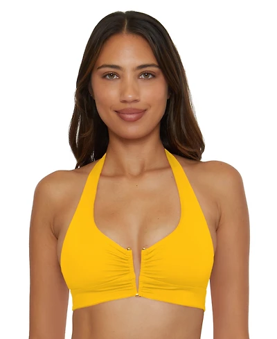 Becca Women's V-Neck Halter Swim Top