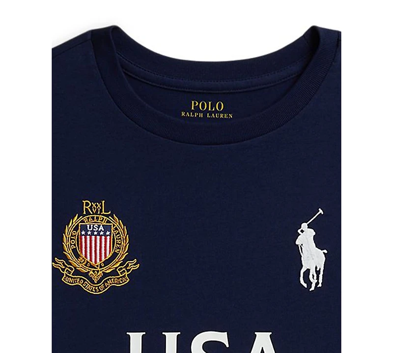 Polo Ralph Lauren Boys' 8-20 Usa Cotton Jersey T-Shirt