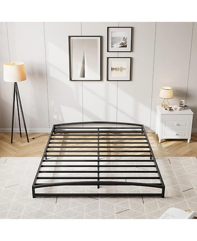 gaomon Low Profile Metal Platform Bed Frame- 6 Inch Heavy Duty- Mattress Foundation- Noise-Free- No Box Spring Needed- Easy Assembly
