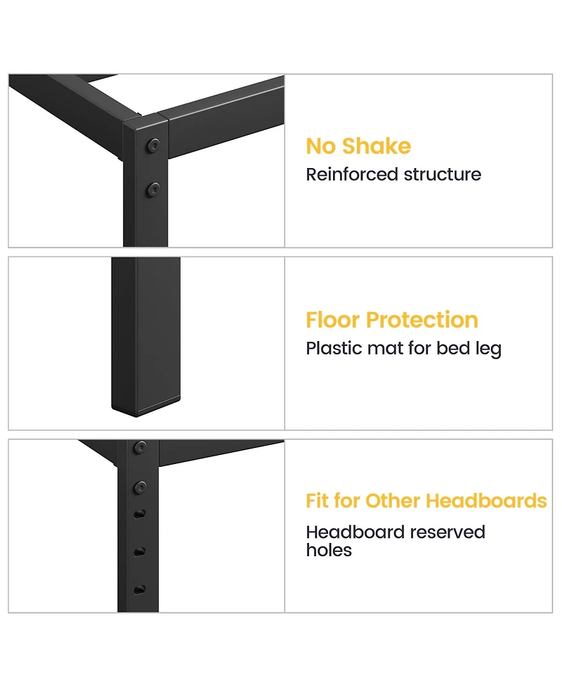 gaomon 14 Inch Metal Bed Frame-High Profile-Heavy Duty Sturdy Platform-Easy Assembly
