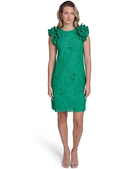 Jessica Howard Women's Sleeveless Crew Neck Sheath Dress