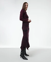 Leem Women's Geometric Jacquard Handkerchief Skirt