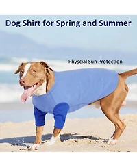 Aronkl 2 Pack Breathable Cotton Spandex Dog T-shirts for Year-Round Comfort