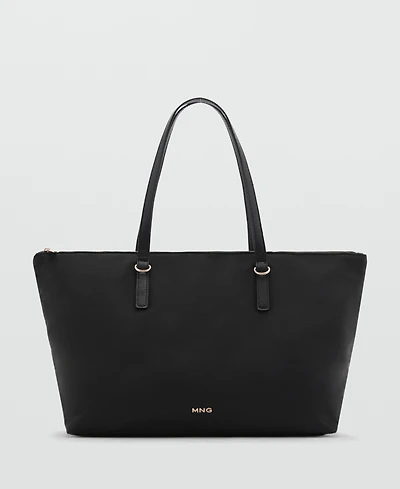 Mango Women's Nylon Shopper Bag