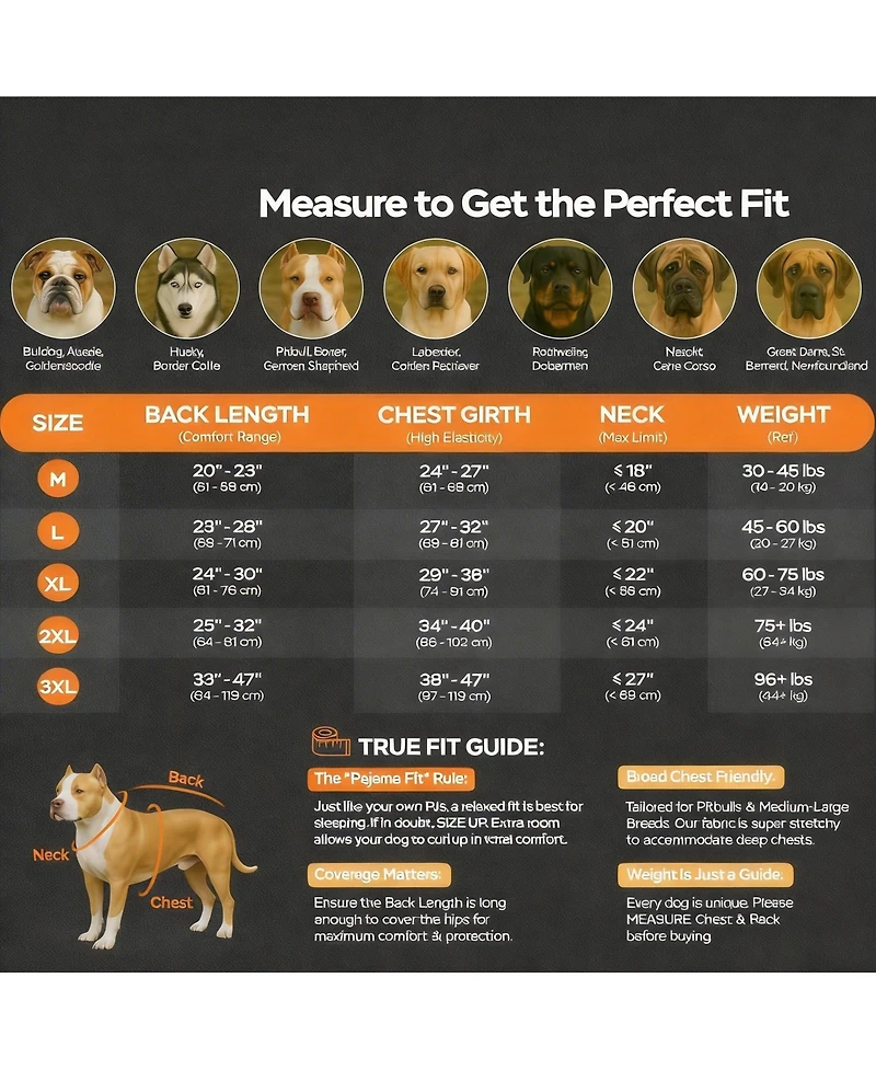 Aronkl Large Dog Comfortable Pajamas for Recovery and Sleep