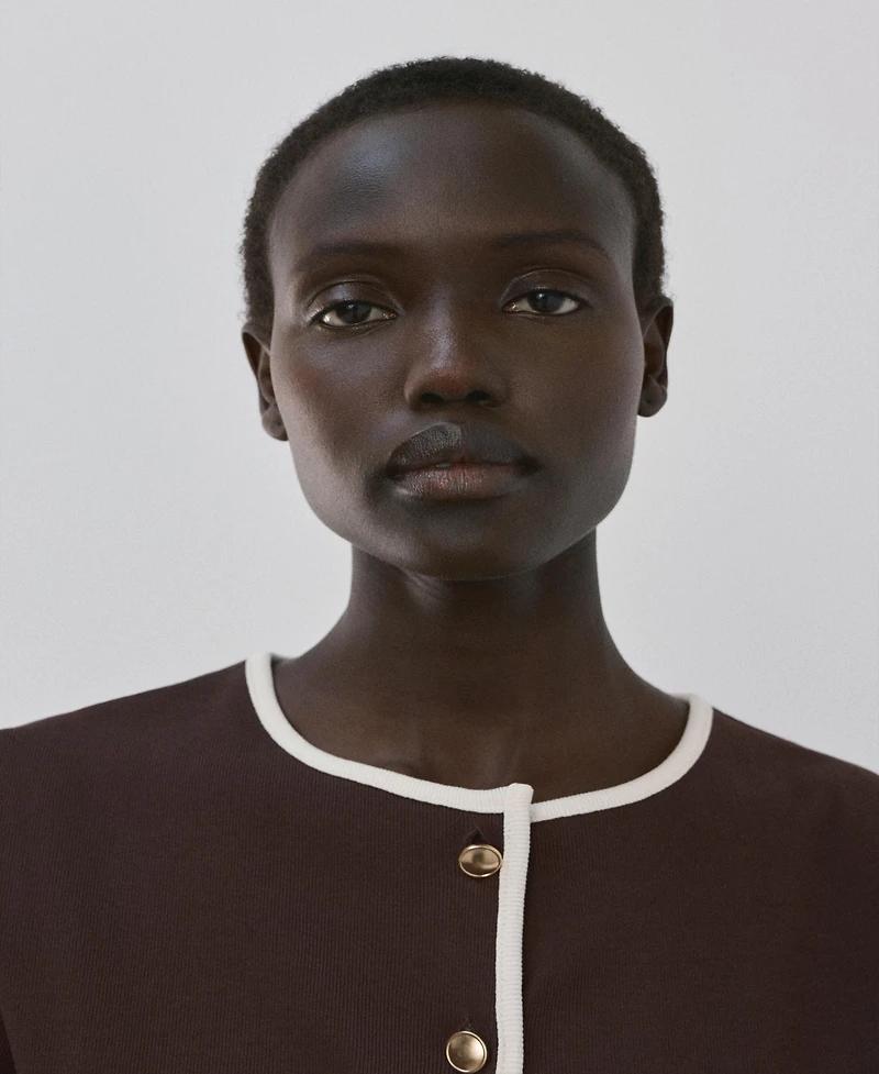 Mango Women's Buttoned Cotton T-Shirt