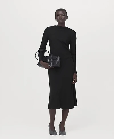 Mango Women's Ruched Midi Dress