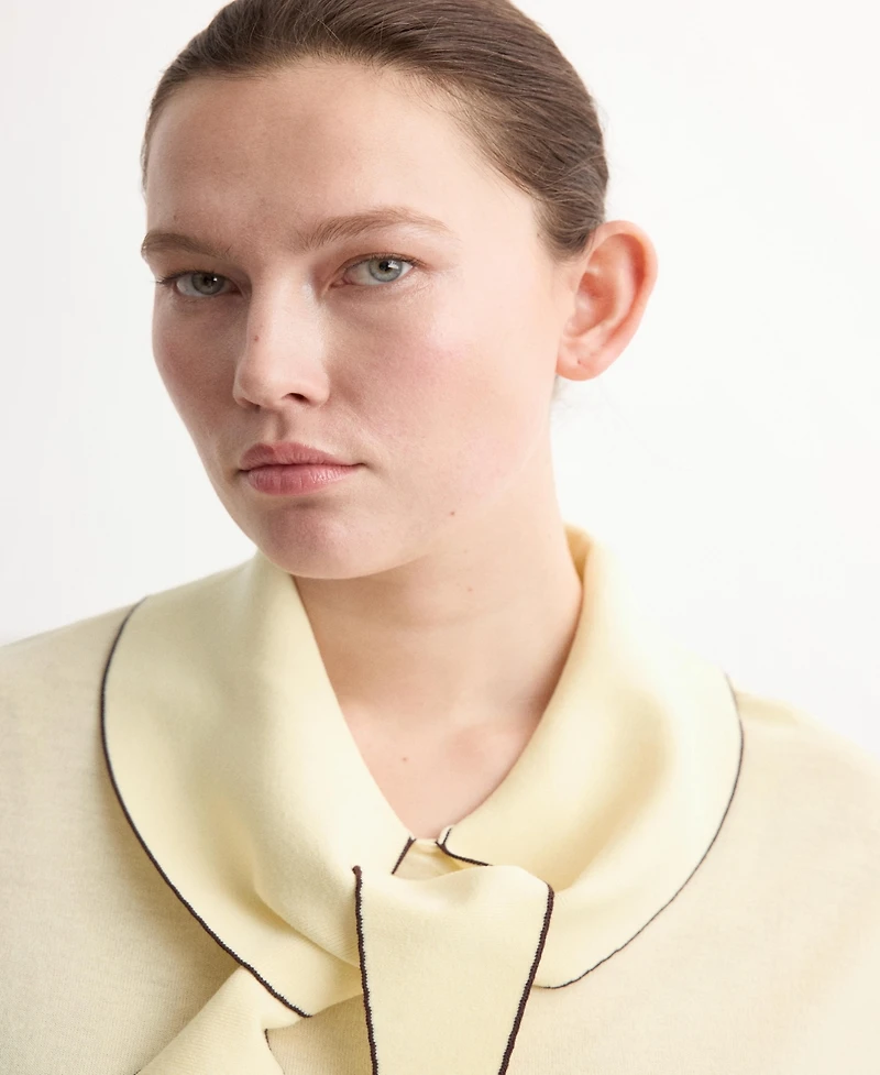 Mango Women's Handkerchief Detail Knit Top